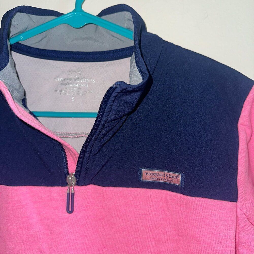 Vineyard Vines Performance Half Zip Jacket Pink/N… - image 2
